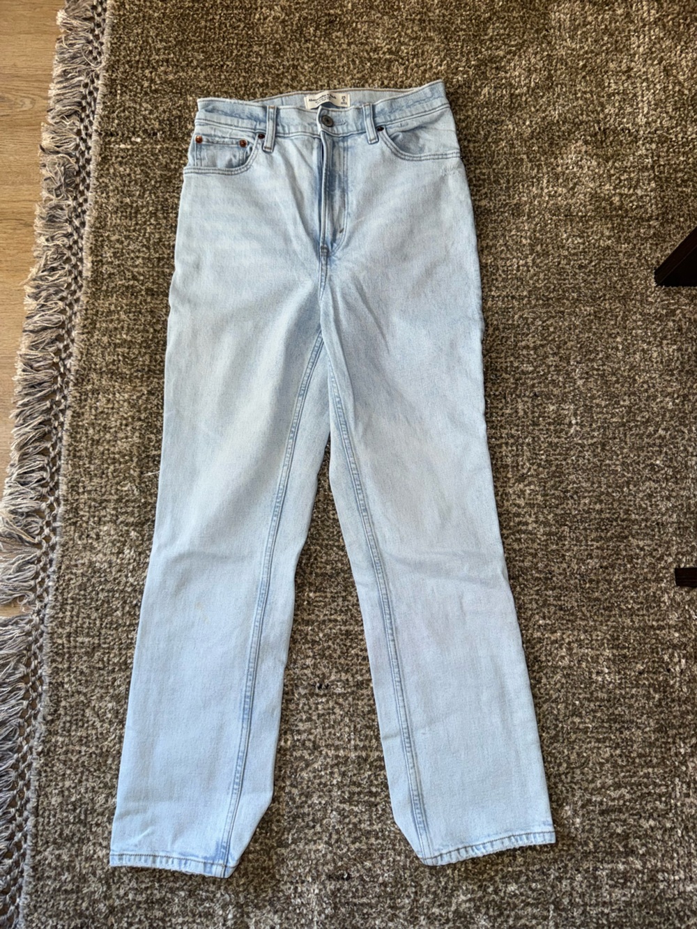 Abercrombie & Fitch Light Wash Straight Leg Jeans